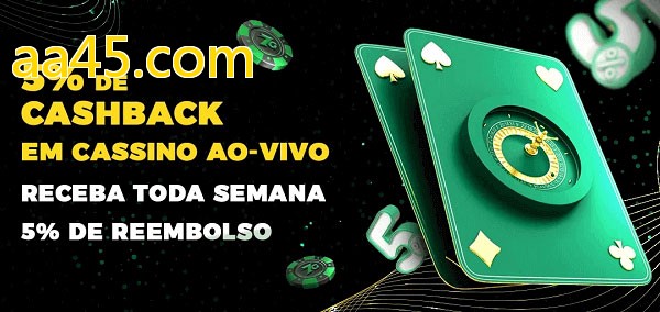 Promoções do cassino ao Vivo aa45.com
